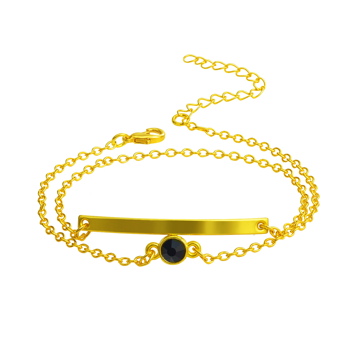 Single Bracelet Simple Japanese and Korean Style Chinese Retro Bracelet Double Layer Design Geometric Bracelet Elegant Gift for Women