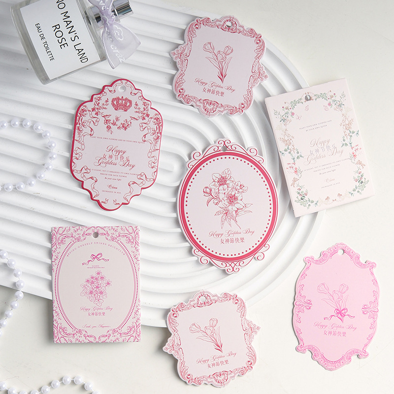 3.8 Tarjetas de fiesta de la diosa encantadora diosa tarjeta de felicitación tarjeta de regalo de ramos de flores francesa tarjeta de felicitación