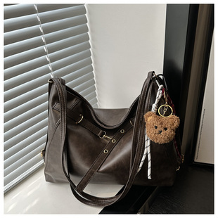 Autumn and Winter Explosions Retro Maillard Large Capacity Tote Bag Women's Casual All-match Commuter Single and Double Shoulder Crossbody Bag