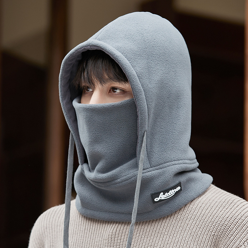男士连体套头帽子防风冬季青年户外骑车护耳针织毛线帽女保暖加厚|undefined