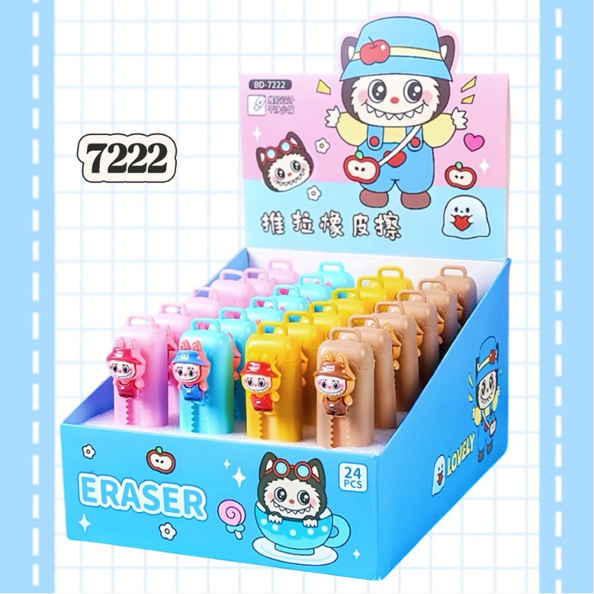 Kapibala capibara goma de borrar linda resina en forma de goma push-tirante dibujos animados estudiante aprendizaje papelería