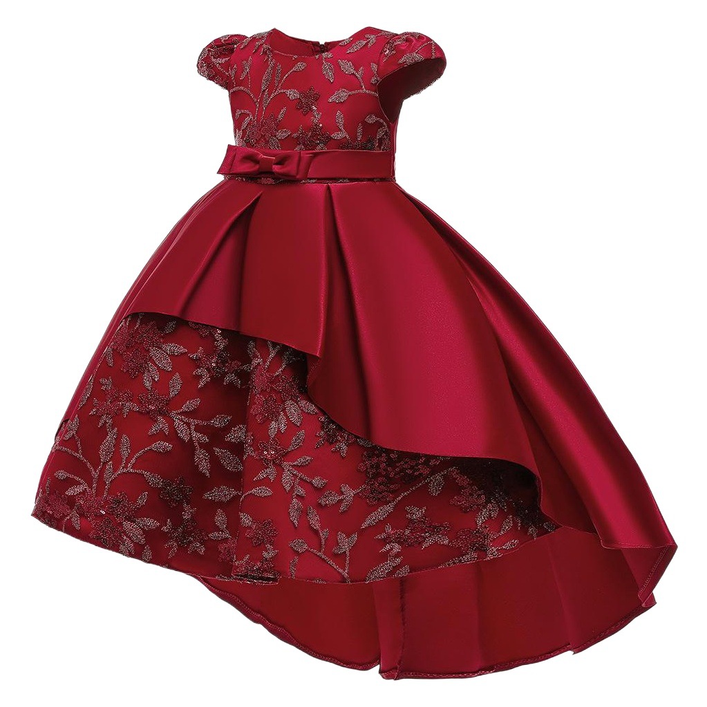 Vestido de lentejuelas estilo europeo y americano de Amazon para niñas, vestido de cola para fiestas de cumpleaños, vestido de pasarela para niñas, vestido de dama de honor, vestido para niñas.