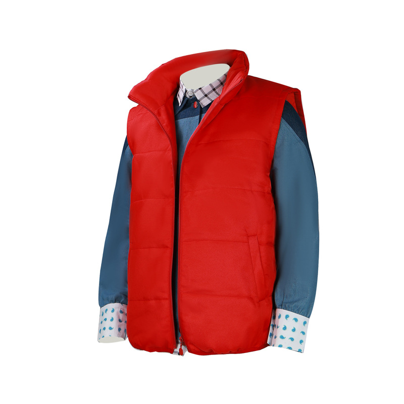 Back to the future cos clothing Xiaofei same movie original coaplay in stock casual men's sports vest