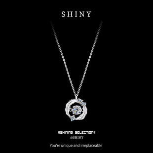 S925 Sterling Silver Feather Smart Ubex Mosan Necklace Women's Light Luxury Niche Design High-end Birthday Gift