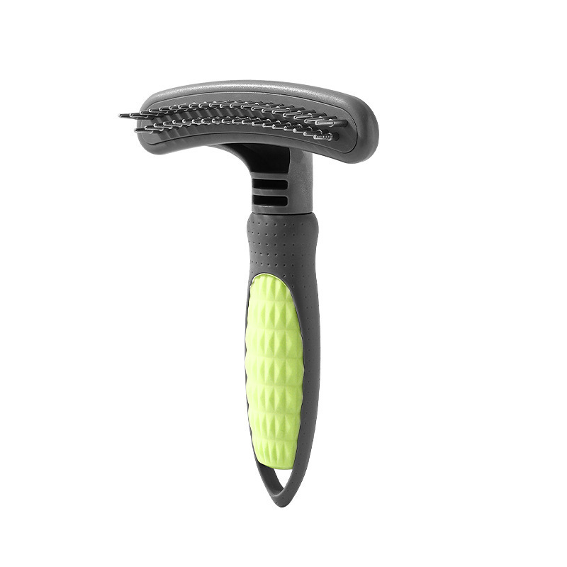 Amazon transfronterizo clavos para mascotas, rastrillo de pelo largo, rastrillo de pelo grueso para perros grandes, peine de pelo flotante, cepillo de masaje para perros