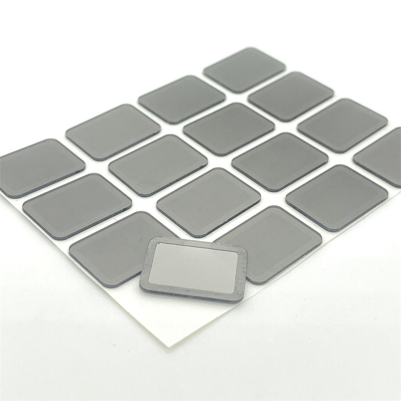 丝印PC片材精雕蓝牙耳充电量显示镜片/半透黑/电镀银 自带双面胶