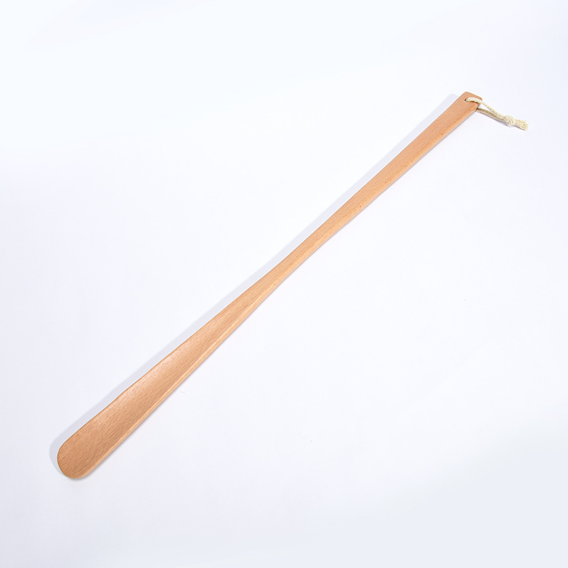 Calzador retro de madera maciza, mango largo, anciano, mujer embarazada, levantador de zapatos