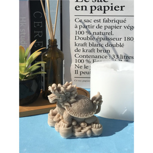 Green Sandstone Small Dragon Turtle Silicone Mold Entrance Ornaments Xuanwu Abrasive Tea Pet Mythical Beast Landscaping Bottom Sketch Mold