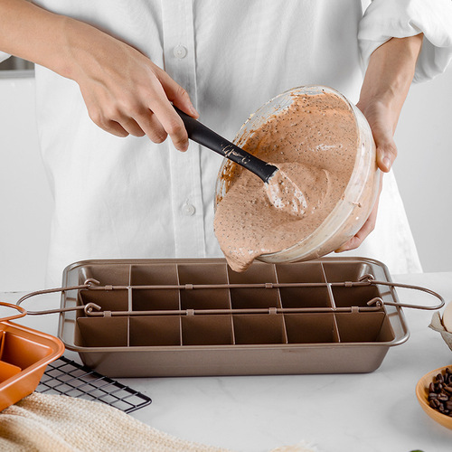 Solid bottom brownie baking pan, square bread non-stick cake mold, thickened solid bottom, baking tool set