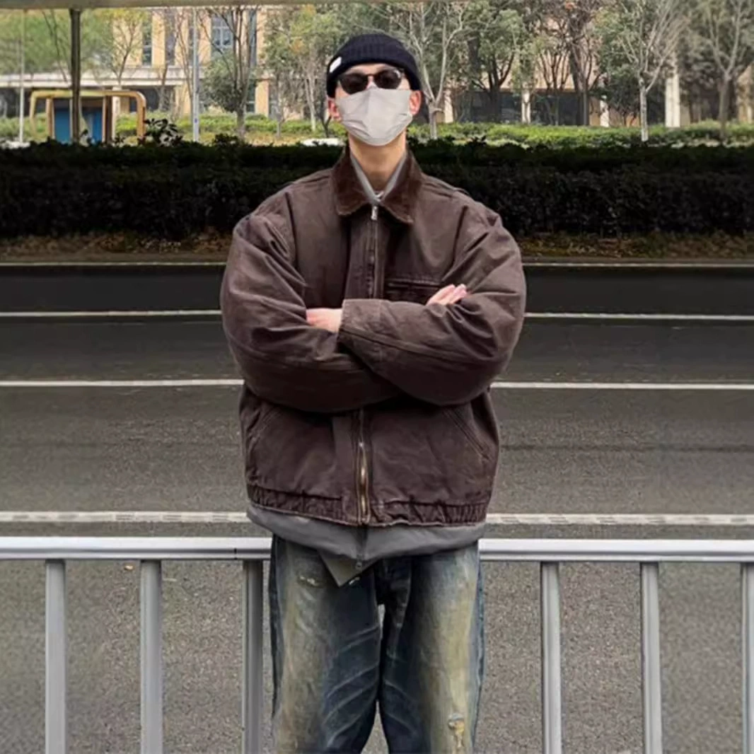 Детройт сюртук мужской старинный vintage крутой парень в американском ретро Харрингтон куртка весна и осень