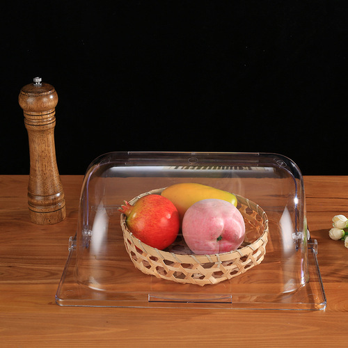 Food cover PC transparent rectangular cover plastic food preservation cover fall-resistant acrylic cake cover fruit plate cover