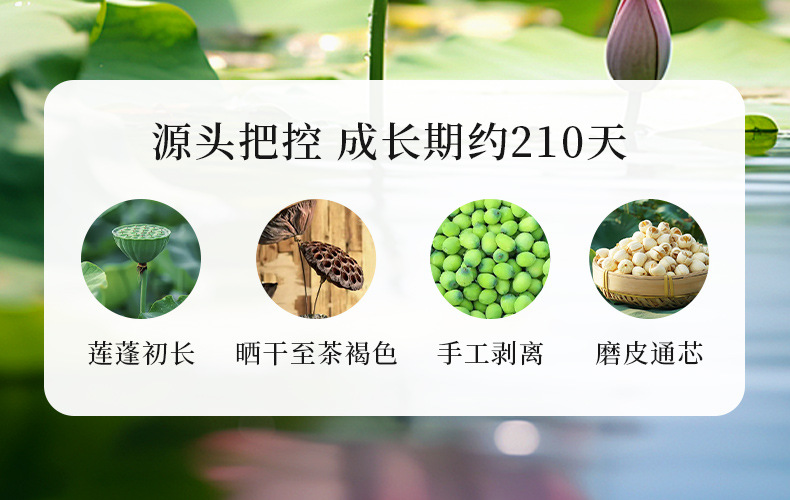 Xiangtan White Lotus Seeds Core Removed Skin Peeled 420g Jar Hunan Specialty for Lotus Seed Soup and Congee key features