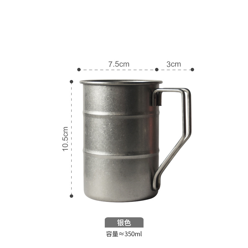304 taza de acero inoxidable al aire libre creativo taza de camping Morandi color conveniente taza de agua barbacoa camping taza de comedor
