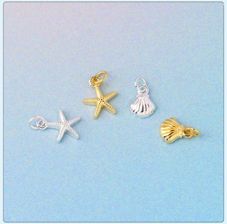 1 Piece Sterling Silver Star Shell Pendant display picture 4