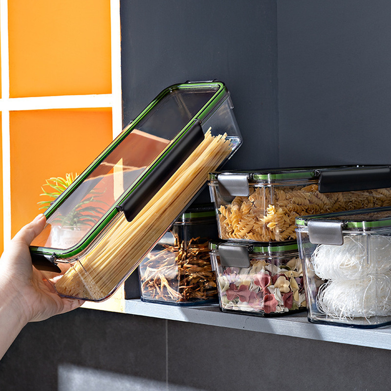 ヌードル保存箱、大容量の食品グレードのキッチンヌードル箱、穀物保存密封缶|undefined