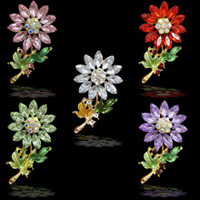 厂家直销镶钻太阳水晶花饰品合金配件手机壳装饰手工diy配饰材料