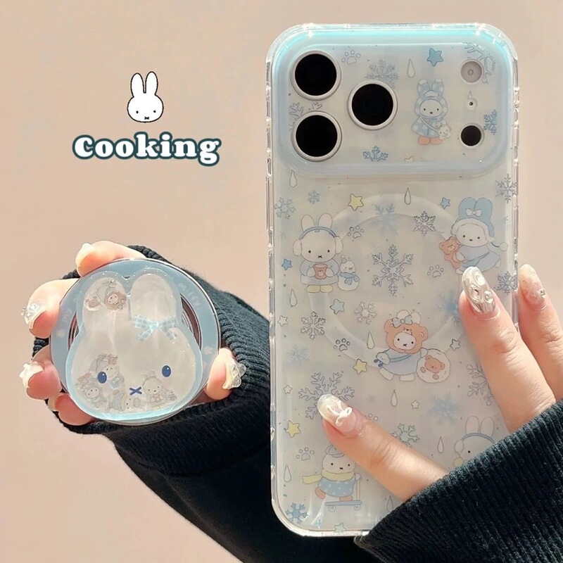 Snowman Suitable for Samsung S23Fe Mobile Phone Case S25Ultra/S24Plus/S21 Magnetic Suction 3 Apple 17Promax