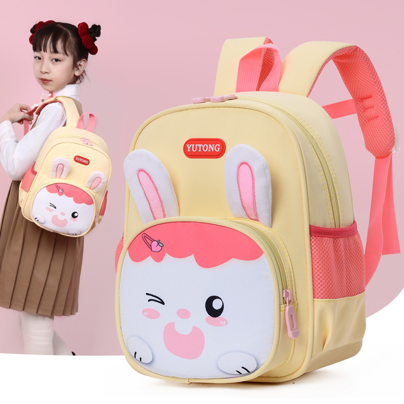 Mochila escolar para niños nuevo estilo lindo conejo de dibujos animados 3-6 años mochila para niños y niñas