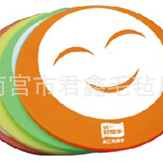 源头工厂创意家居 简洁 镂空花朵 毛毡 方形 隔热垫/杯垫