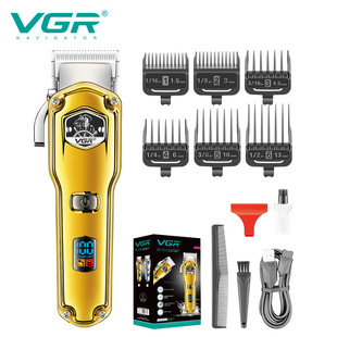 VGR cross-border new electric hair clipper digital display IPX7 body washing electric clipper hair salon professional electric clipper 693
