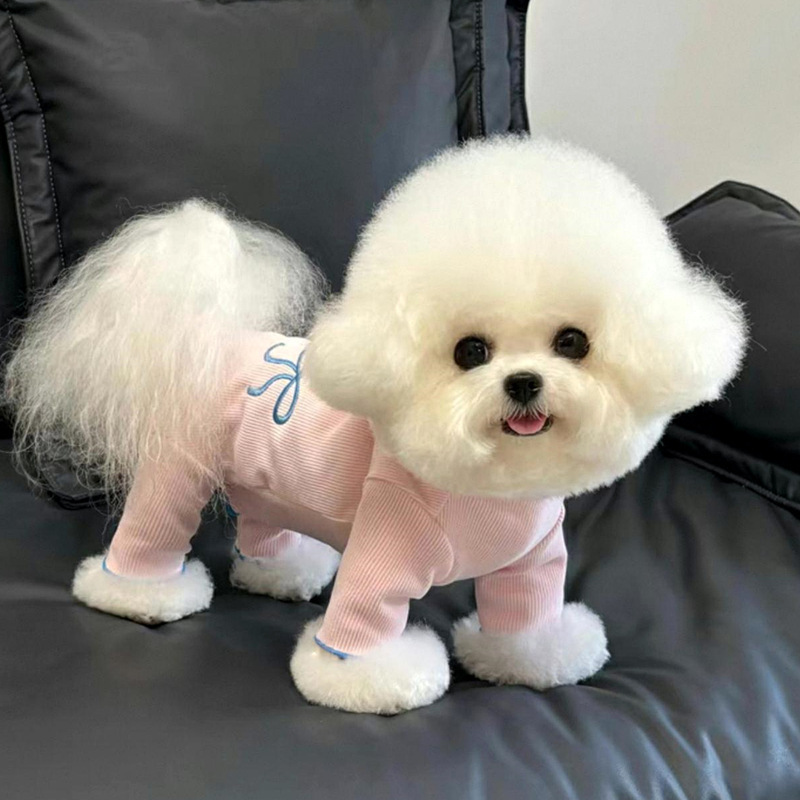 Dog Clothes, Summer Thin Belly Protection Clothes, Pet Four-Legged Clothes, Teddy Bichon Pomeranian Small Size Dogs and Cat Pajamas