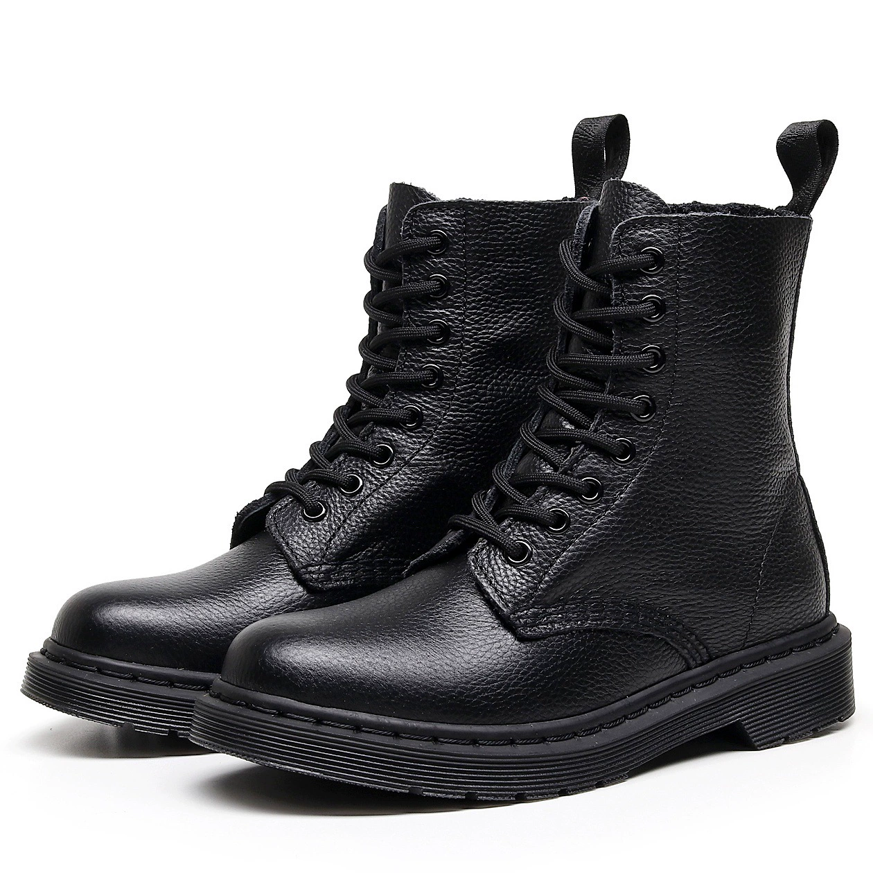 Leather trend low boots English style, genuine leather