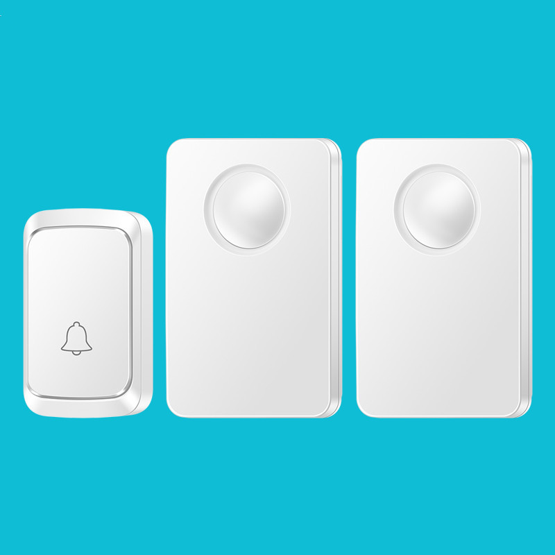 直流远距离门铃无线家用遥控智能电子门玲用电池一拖二防水呼叫器