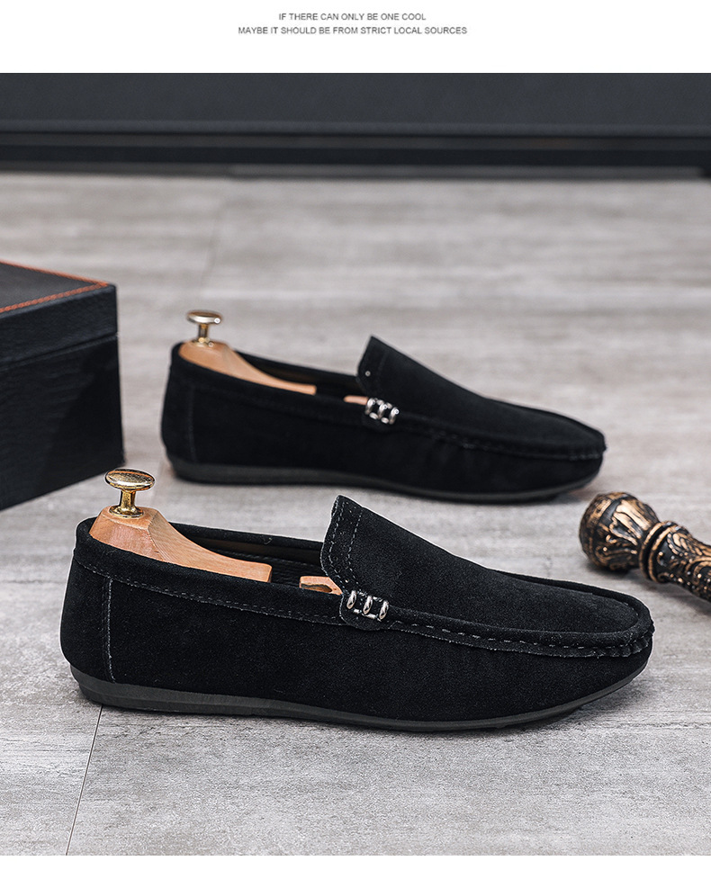 Neue Beanie Schuhe Herren Trend Wildleder Slipper alles mit Loafers_voghion.com