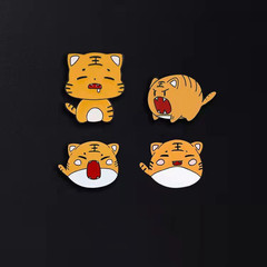 Cute Tiger Pin for the Year of the Tiger, Alloy Badges, 2022 New Year Couple Gift, Decorations, Bag Pendants