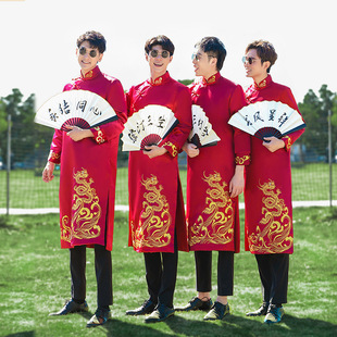 Groomsmen's Clothing Brother Group Autumn and Winter Chinese Style 2024 New Wedding Chinese Style Wedding Party Retro Tang Suit Crosstalk Suit