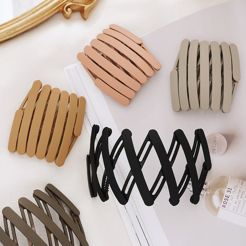 New retractable folding hair hoop for outdoor use with summer hairpin for women invisible hair hole with toothed anti-slip face wash headband