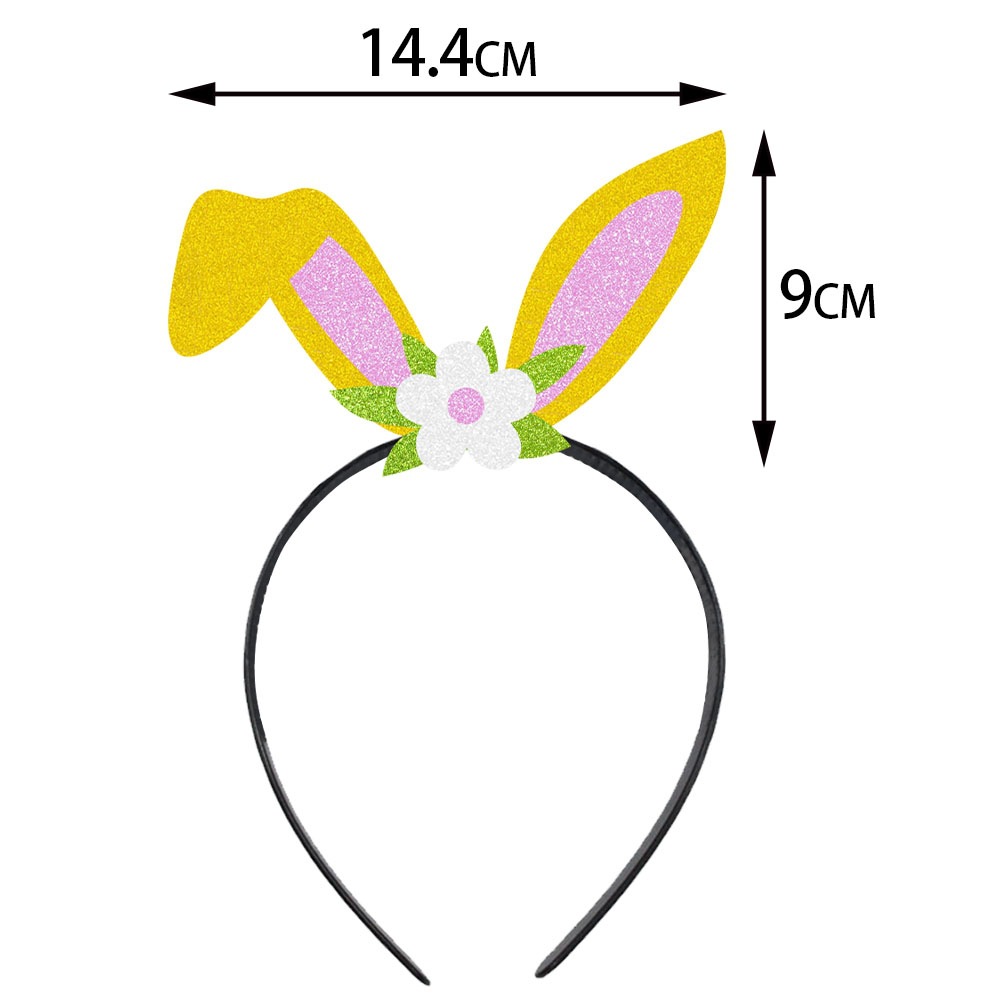 Transfronterizo nuevo huevo de Pascua Tema del partido Decoración Accesorios diadema accesorios para el cabello niños conejo Festival actividad apoyos