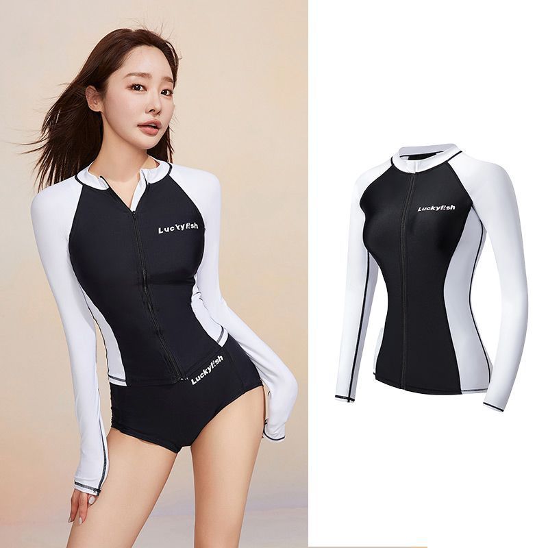 Han nuevo traje de buceo de mujer de manga larga conservador de secado rápido buceo spa madre trajes de baño fábrica comercio al por mayor