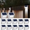 LED wall street sconce solar-powered stainless steel suitable for stairs for gazebo for fencing