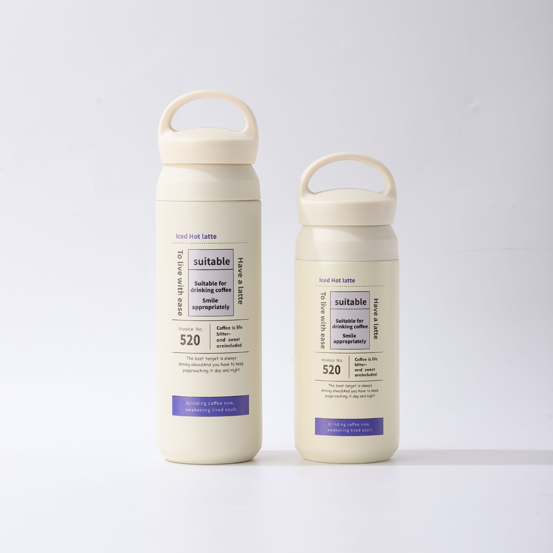 Cruz-Frontera de acero inoxidable taza de vacío portátil Harajuku viaje ins regalo mango cubierta de hielo americano taza de café de alto aspecto