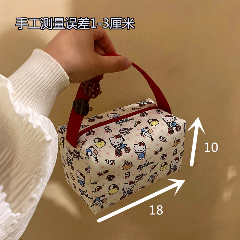 化粧品バッグコレクション猫便利な化粧品バッグ旅行トイレタリー収納袋立体ハンドバッグ大容量|undefined
