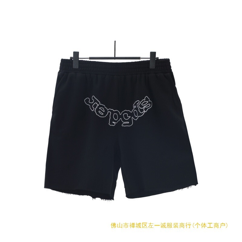 Meichao Sp5Der 555 Classic Embroidered Letter Drawstring Shorts Summer Loose Casual Men's and Women's Straight Casual Pants