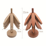 木质创意黑胡桃一棵树隔热餐桌垫厂家直销榉木圣诞家用防烫耐热垫