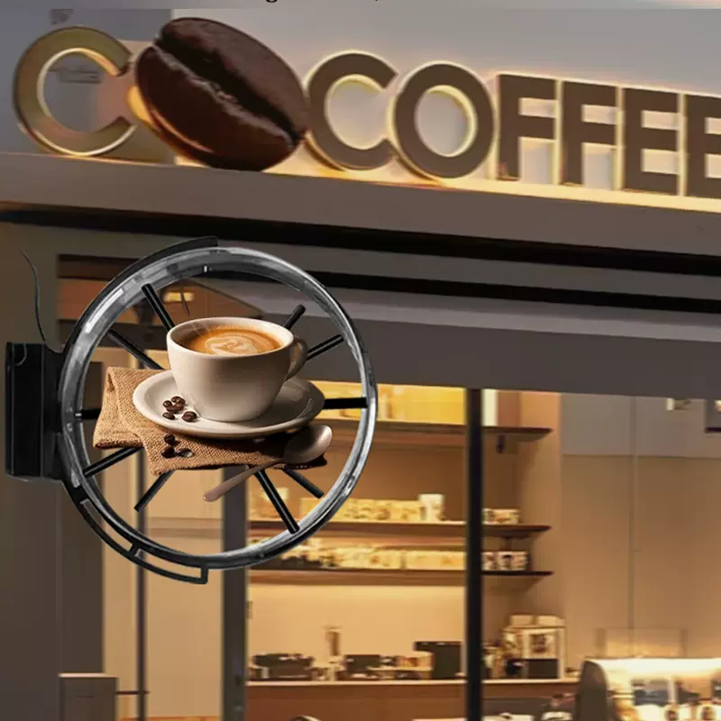 2025爆款户外灯箱双面全息裸眼3D显示商用圆型防水广告牌跨境定制