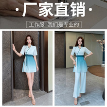 足浴技师服美容院工作服女按摩沐足技师工衣套装足疗店工作服1020