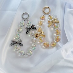 Summer new high-transparency five-pointed star UV round beads mobile phone case chain DIY mobile phone case beading material jewelry accessories