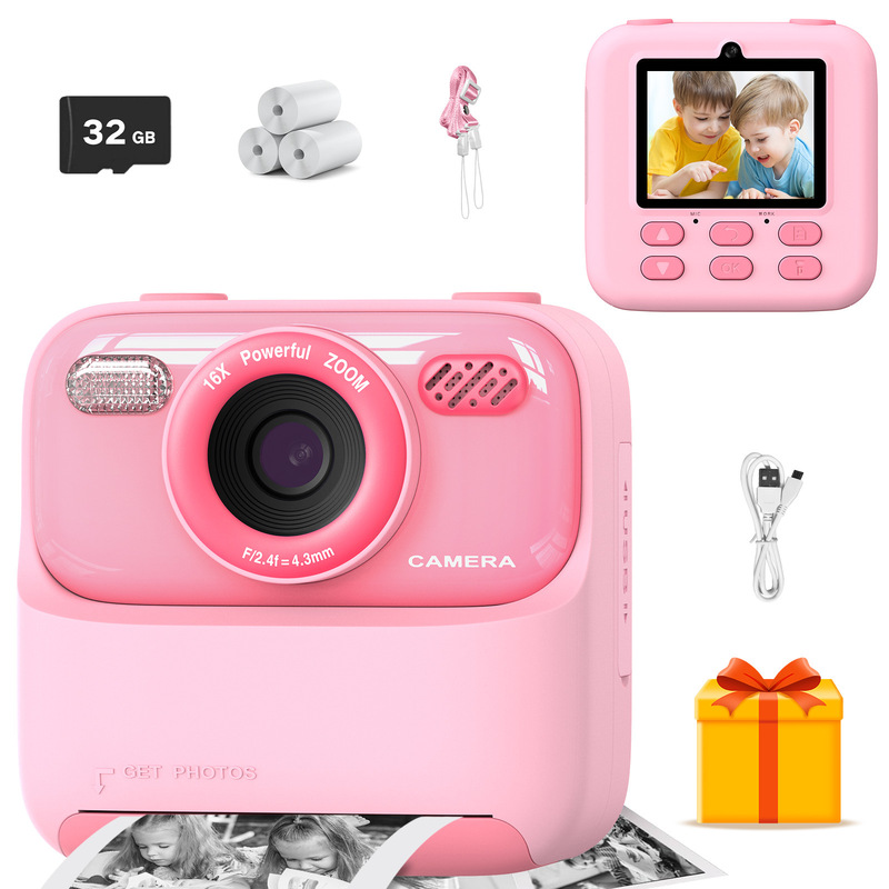 Amazon's Best-Selling Children's Instant Camera, Instant Mini Camera, Video, Photo, Print, Digital Camera