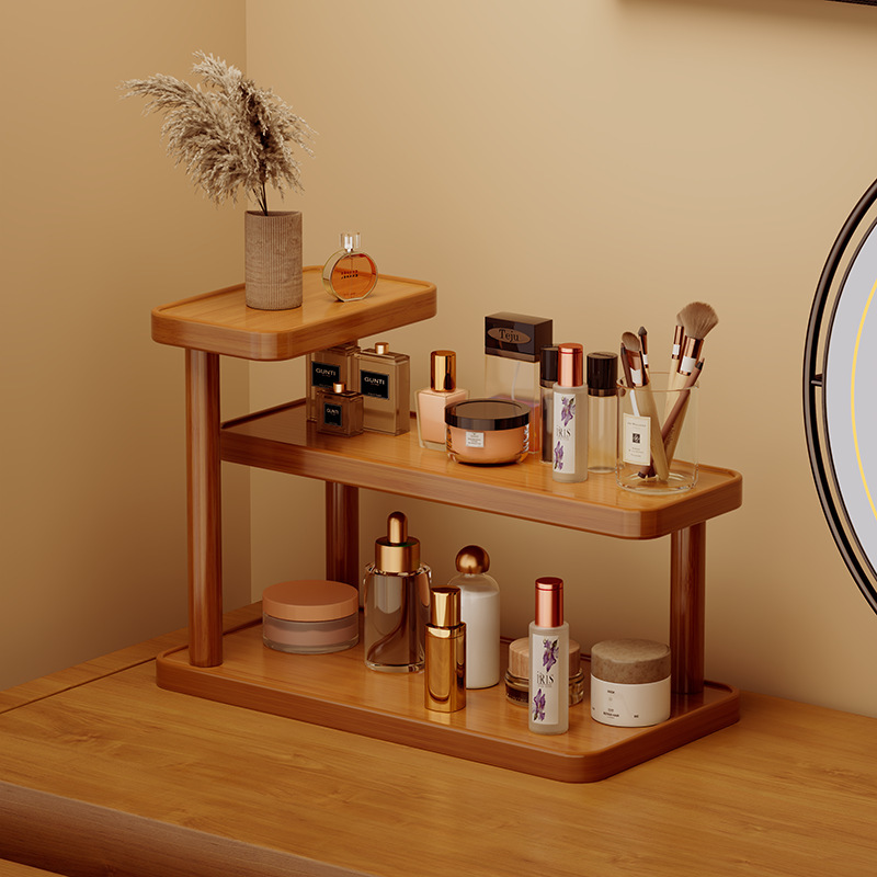 Bamboo Entryway Storage Rack, Aromatherapy and Jewelry Display Shelf, Entryway Tabletop Key Storage, Kitchen Storage