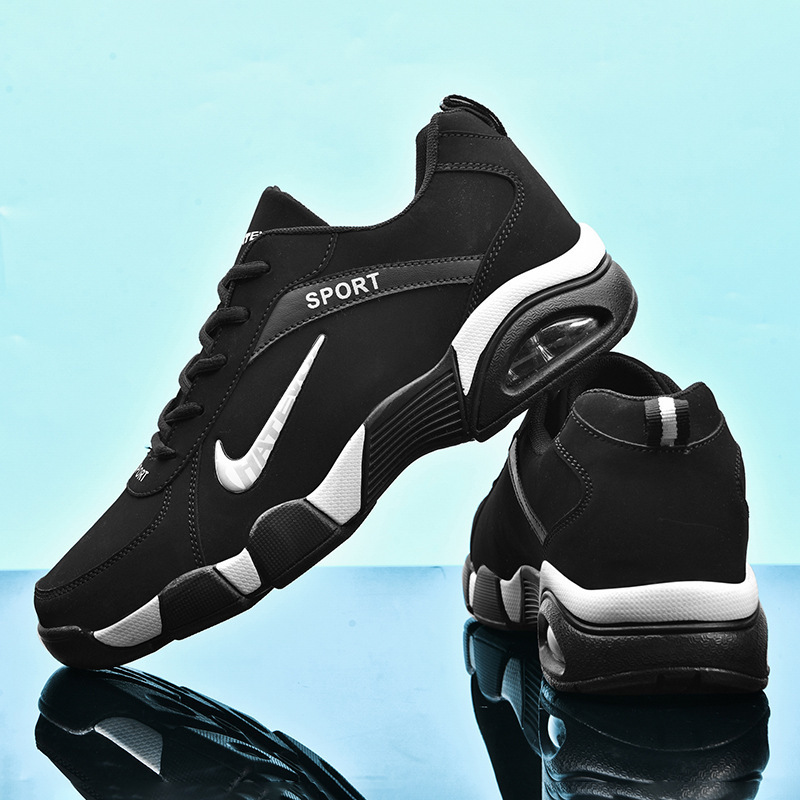 Brand Men's Shoes, Anti-Odor Leather Surface, Wear-Resistant, Casual Leather Surface, Non-Slip, Soft Sole, Travel Running Sneakers, Autumn and Winter New Trendy Models