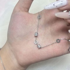 s999足银数字小蛮腰银手链女时尚轻奢ins风小众高级感手链