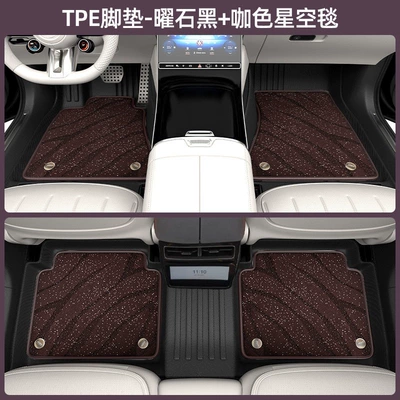 mats, full coverage, custom-made for, Universal Foot Pad - tpe-double-layer-floor-mats-coffee-colored-starry-sky-carpet-please-specify-the-car-model-and-year-in-the-comments