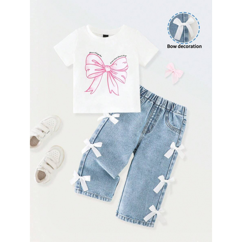 TransfronterizoBaby Girls Casual Daily Outfit Blanco suave cuello redondo