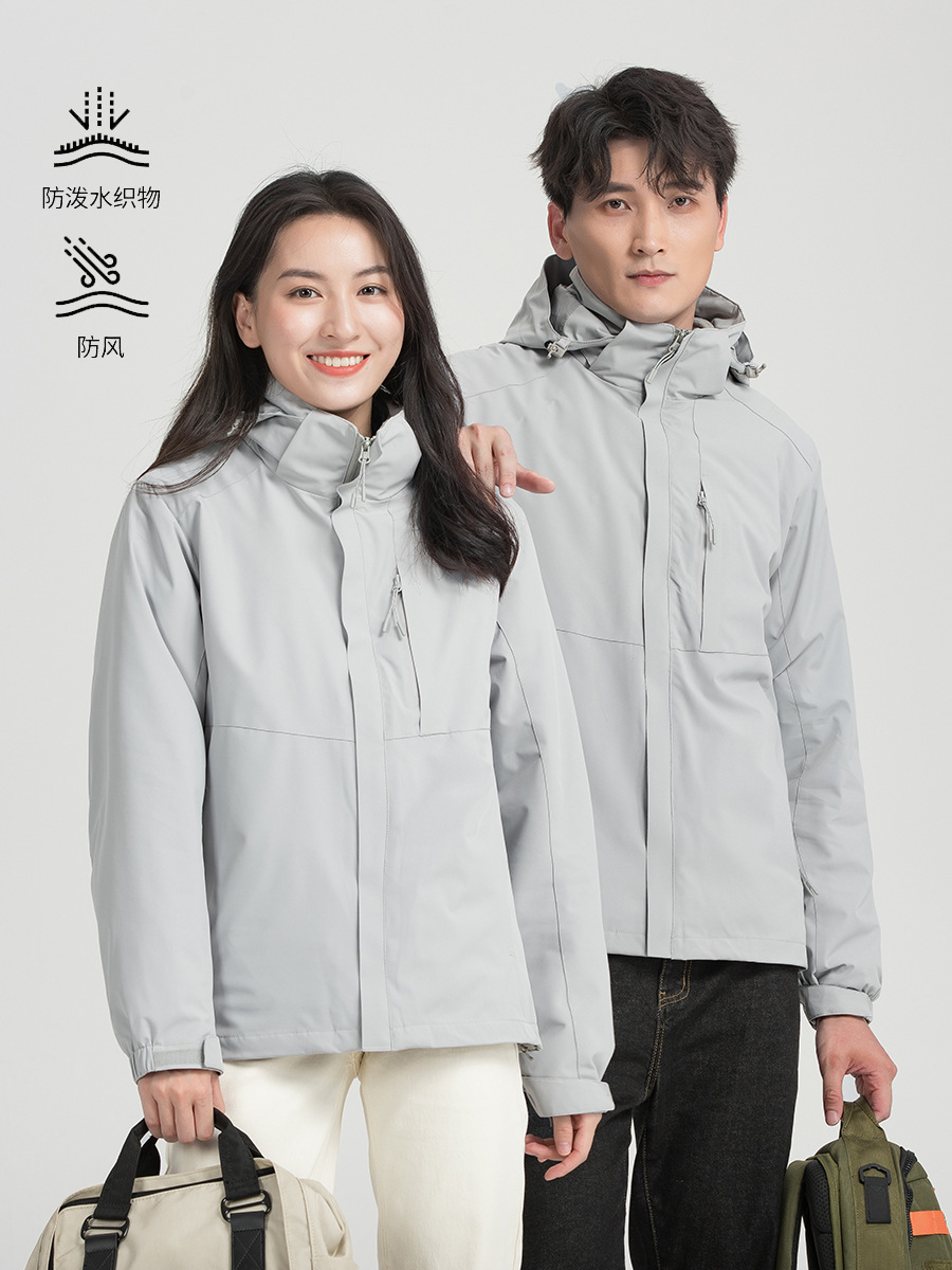 bird‘s same style women‘s gore-tex jacket three-in-one with liner windproof waterproof outdoor jacket men‘s waterproof jacket customization