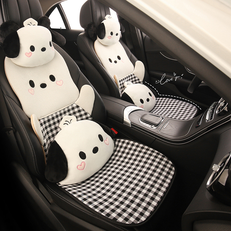 Car Seat Cushion, Four-Season Universal, Heart-Shaped Dog Seat Cushion, Suitable for Five Seats, Cartoon Cute, Comfortable, Non-Slip, Four-Season Non-Slip
