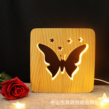 �羳����U��3DСҹ�� ����ľ�|������ͯ���Ҕ[��LED�l��̨��S��